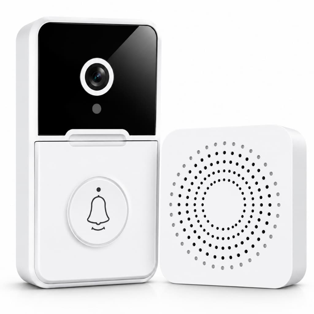 Campainha Inteligente WiFi com Câmera HD Sem Fio Visão Noturna