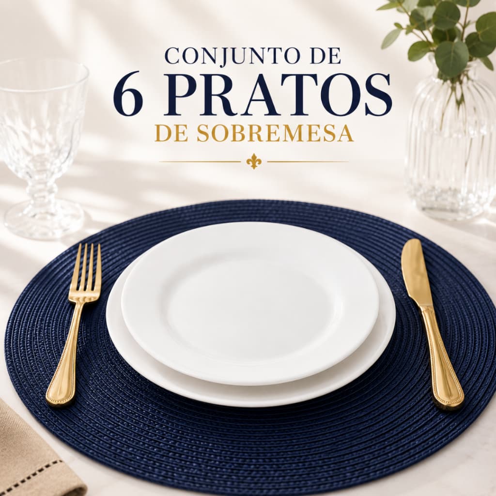 Conjunto 6 Pratos Sobremesa Branco Redondo Opaline Porcelana Fundo Restaurante Mesa Posta 17,5cm