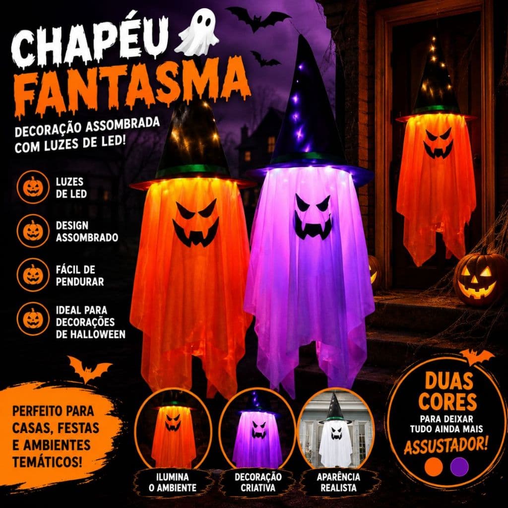 Fantasmas Pendurar Decoração  Dia Das Bruxas Halloween Fantasia Terror Bruxas Halloween Luzes Led Fantasma Decora