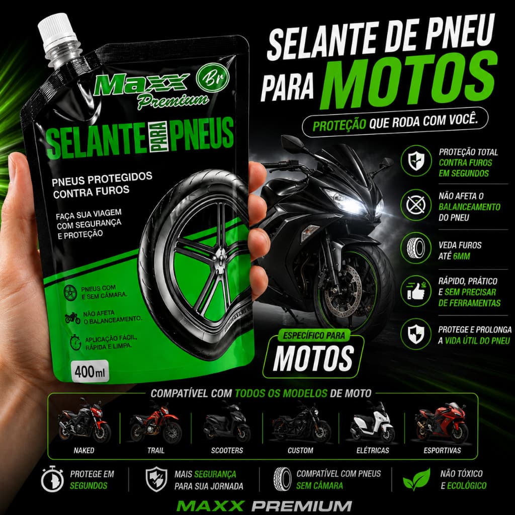 Vacina pneu para moto elétricas Scooter e todos modelos de moto pneu com ou sem câmara Premium