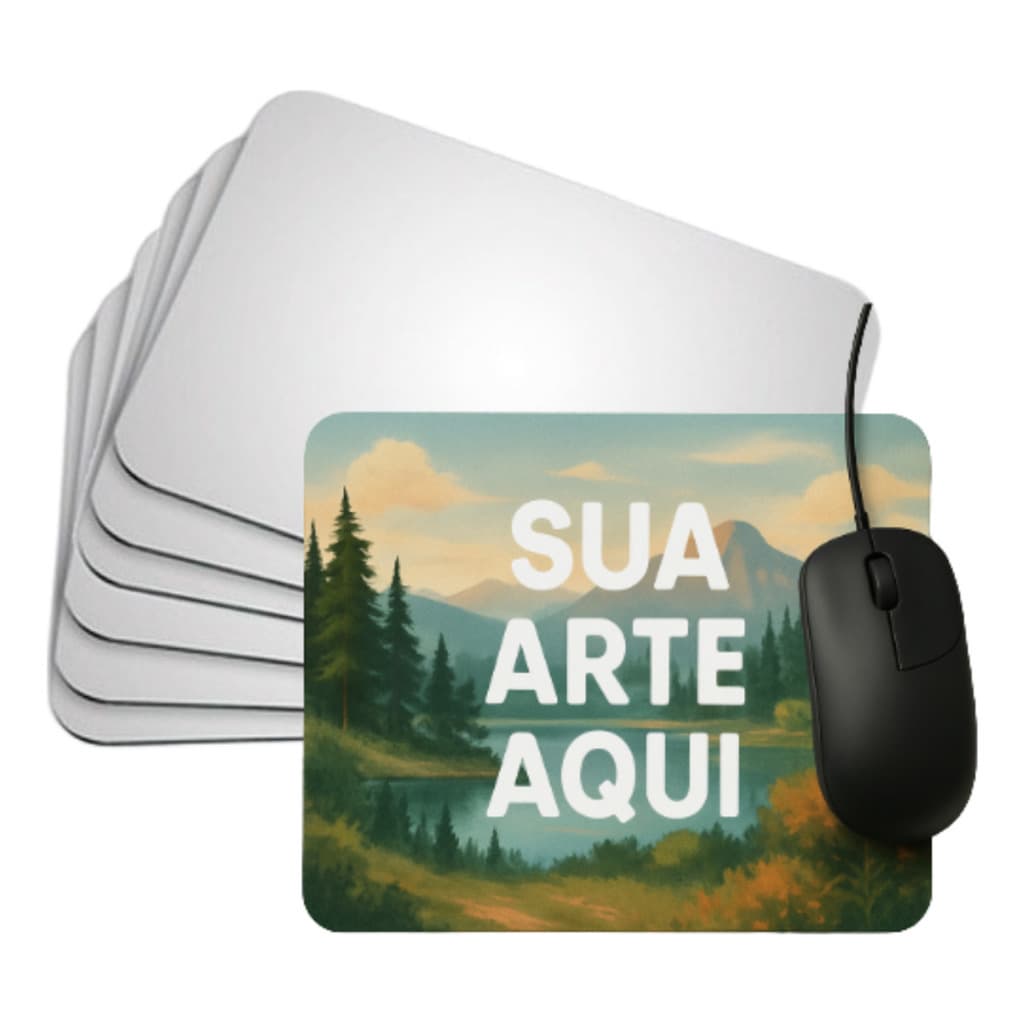 Kit 50 Mousepads 18X22 Personalizados Com Sua Arte Foto Logo Nome Com Base Antiderrapante E Impressão Digital Empresas