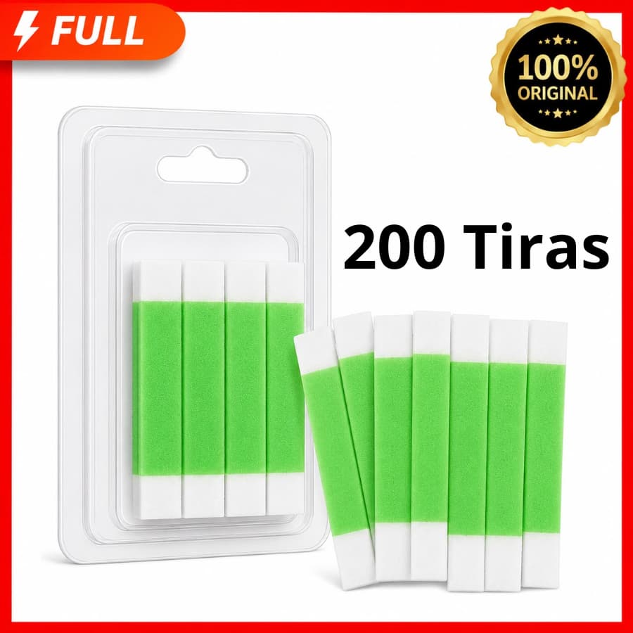 200 Tiras de Cera Depilatória Facial Aloe Vera 100 Pares Unidades Sobrancelhas Buço — Prontas para Uso Depilflax