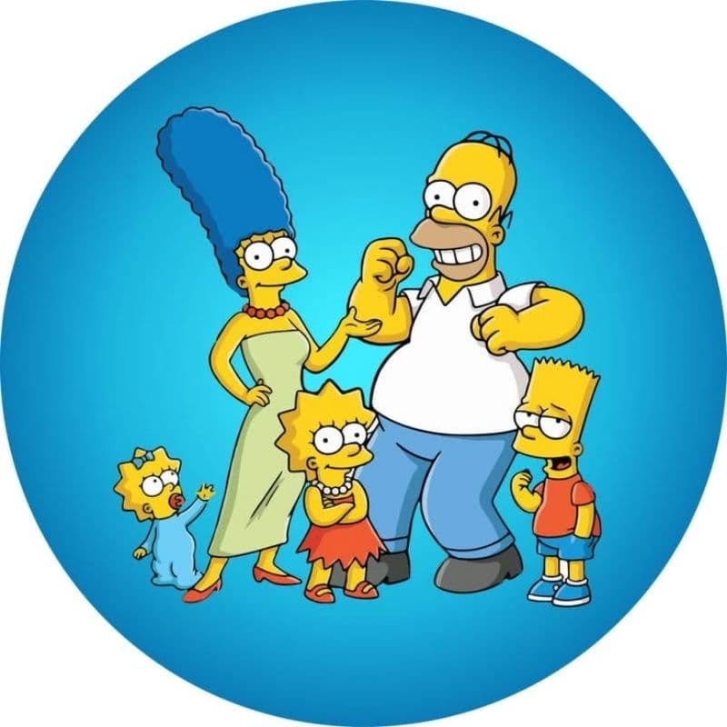 capa para painel 50x50cm Simpsons 50x50cm