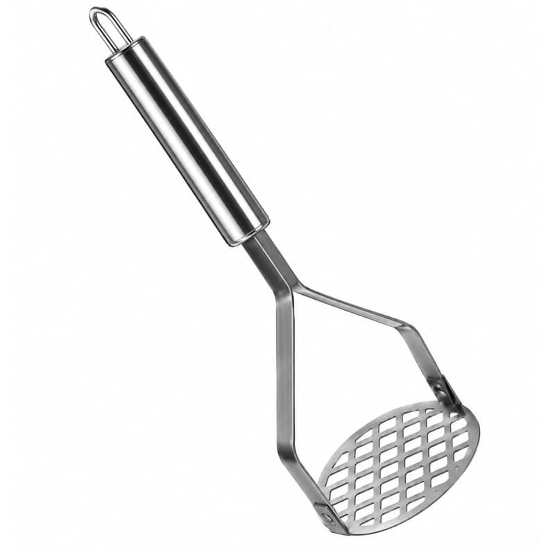 Amassador Batatas Espremedor Manual Legumes Multiuso Aço Inox Com Cabo Inox Cozinha Multiuso