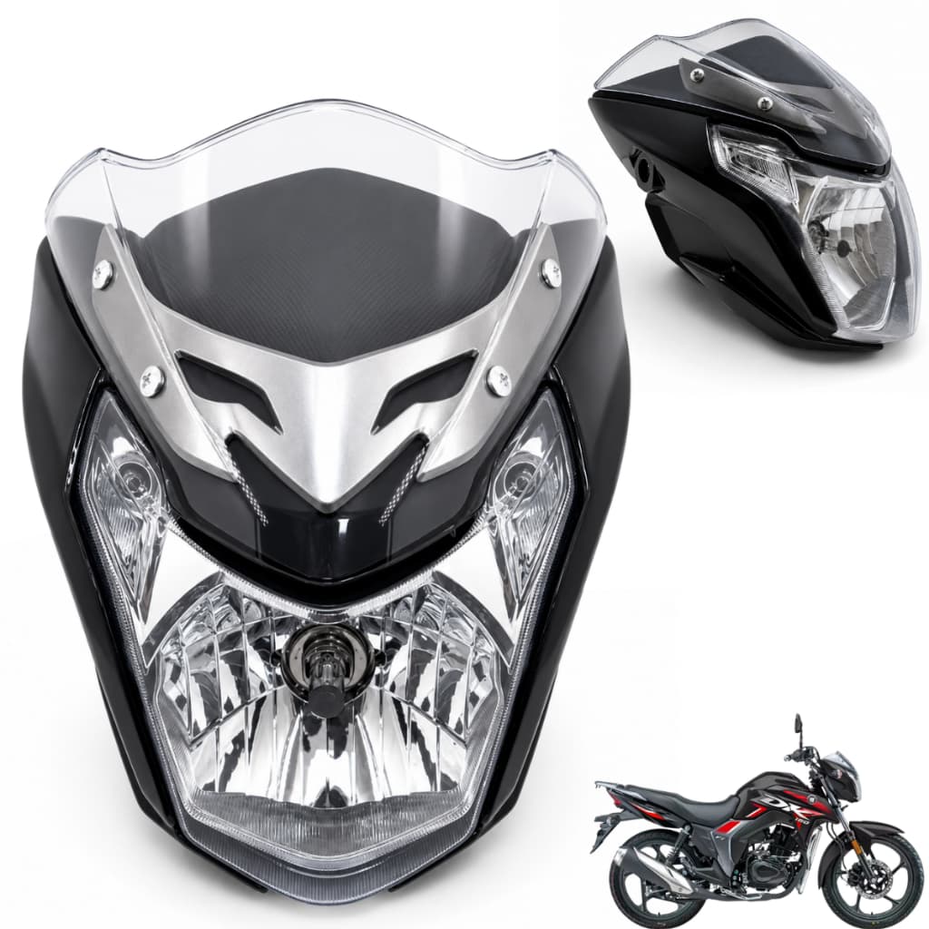 Farol Completo Haojue DK 160 2025 a 2027 Bananinha Preta