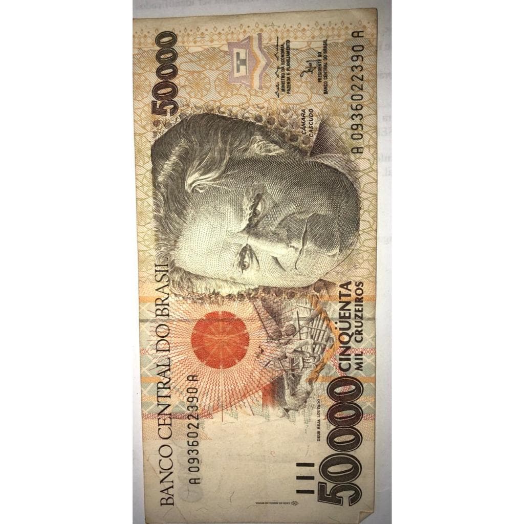 Nota Antiga 50000 Cruzeiros 1992 Câmara Cascudo Original C226