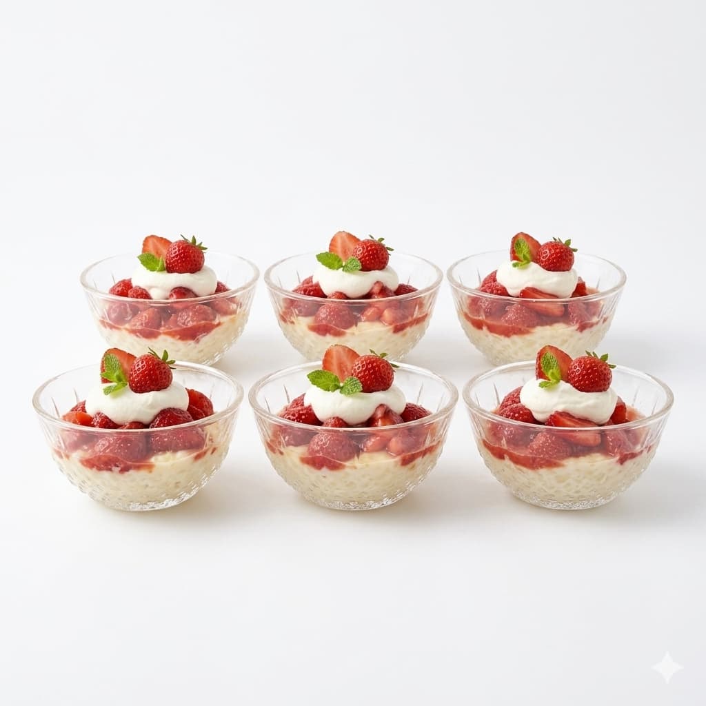 Jogo 6 Bowls De Vidro Sobremesa Queen 300ml Taça Sorvete Petisco
