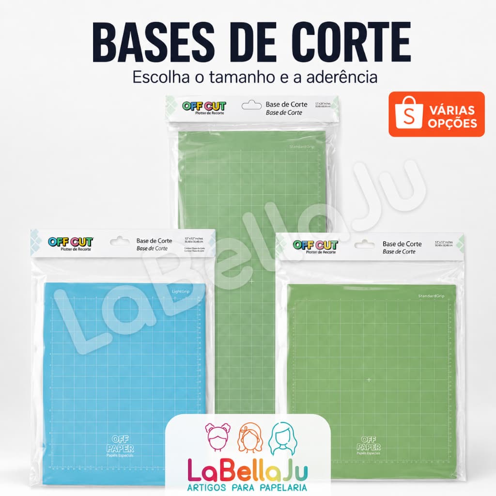NOVAS BASES DE CORTE OFF CUT - FIXAÇÃO MÉDIA, LEVE E A NOVA BASE TAMANHO 30X60