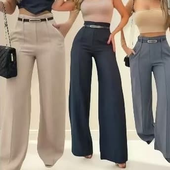 Calça Pantalona Alfaiataria Feminina - Cintura Alta e Conforto Absoluto
