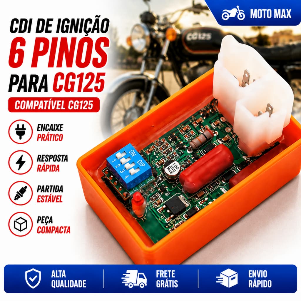 Interruptor De Ignição De Motocicleta De Corrida AC CDI De 6 Pinos , Modificado GS150/GSC175 Para GY6/CB150/CB200DC