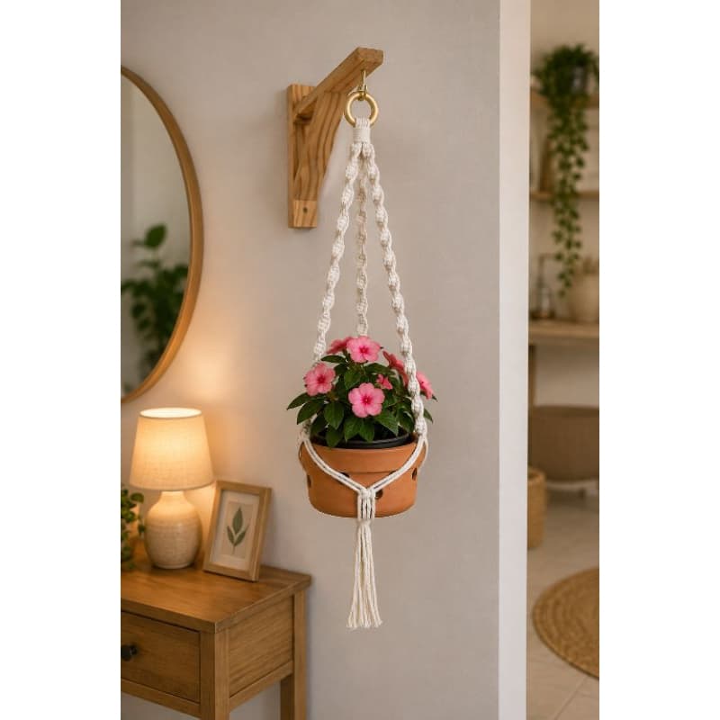 suporte para vasos, suporte para plantas de macrame.