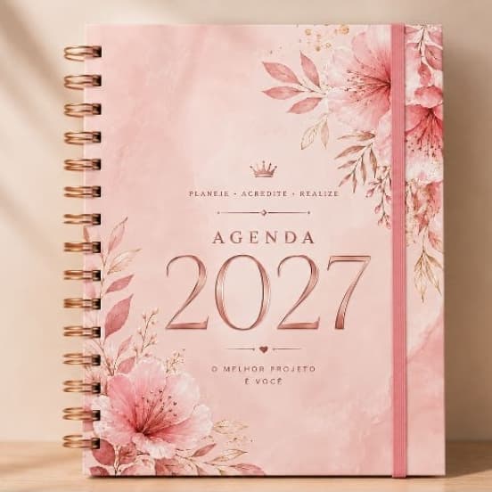 Agenda / Planner 2027 - Personalizada - Com nome - Sua logo