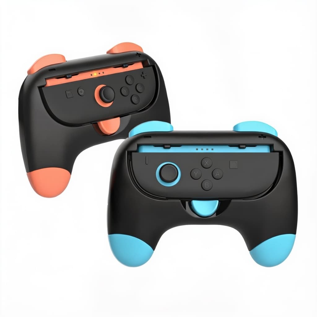 Par de Grip Adaptador Formato Controle Suporte Mão Capa para Joy-Con Nintendo Switch 2