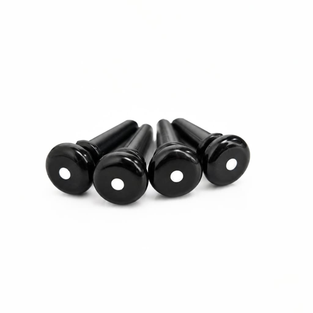 Kit Com 04 Pinos Trava Cordas Preto Para Contra Baixo Acústico