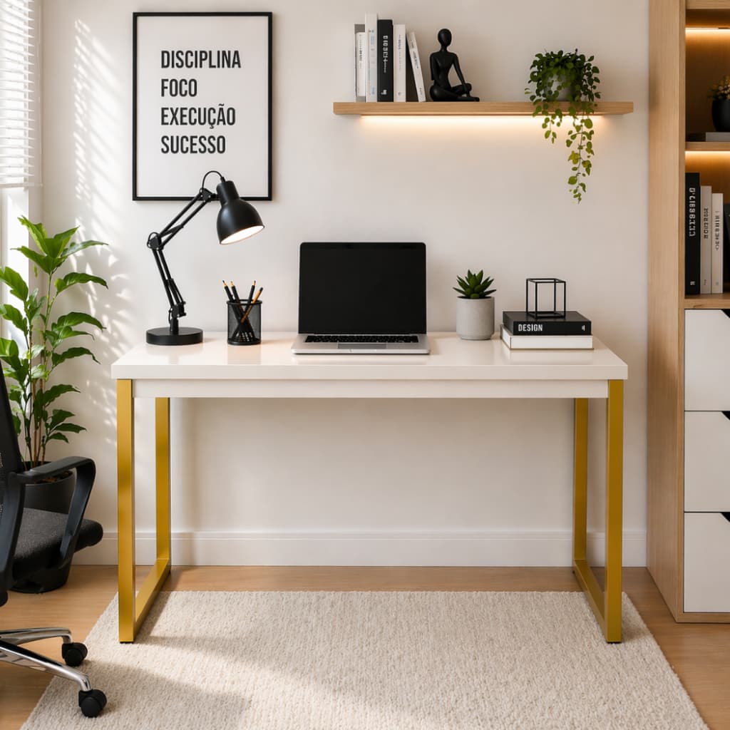 Escrivaninha Industrial Mesa Buffet Multiuso Decorativo para Sala e Escritório