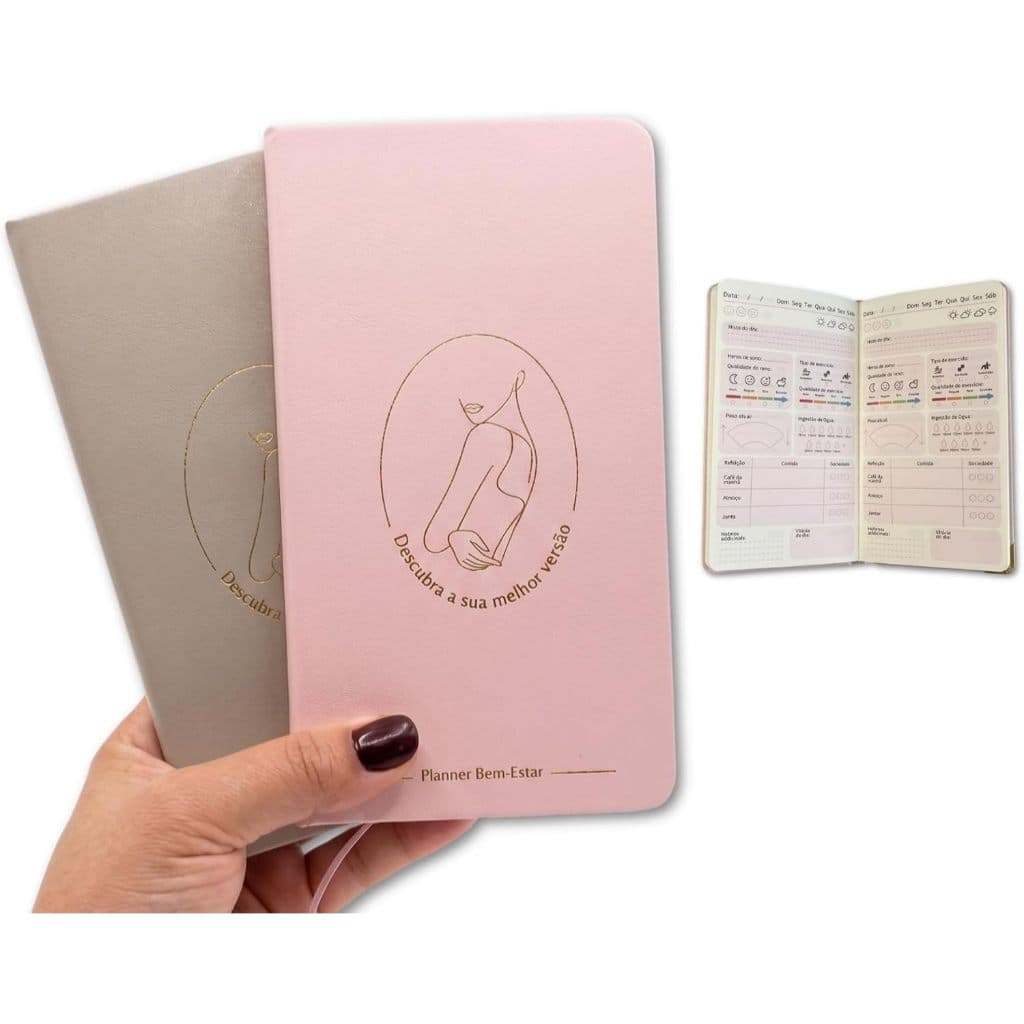 Planner Autocuidado Diário de Bem-Estar Para Mulheres Hábitos Femininos