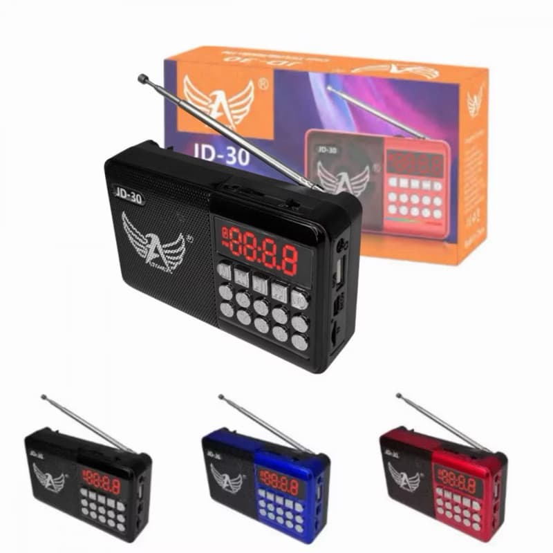 Rádio Portátil Altomex JD-30 FM Bluetooth USB TF Recarregável