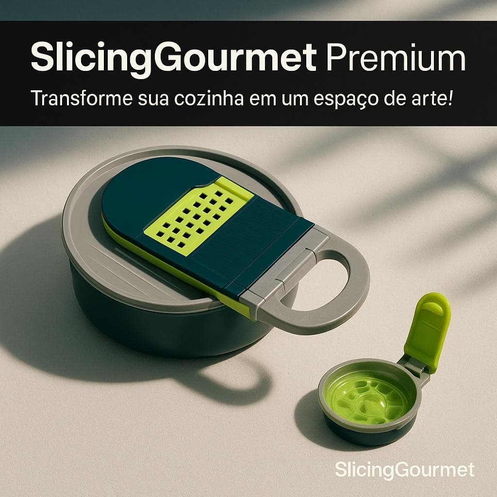 SlicingGourmet — O cortador que transforma suas refeições em arte!