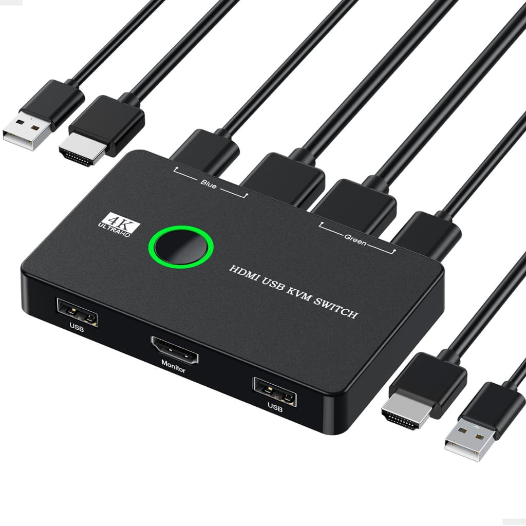Chaveador Switch KVM HDMI USB 4K 60Hz 2 Portas Seletor 2 PC Hdcp 2.2 Grupo First Shop