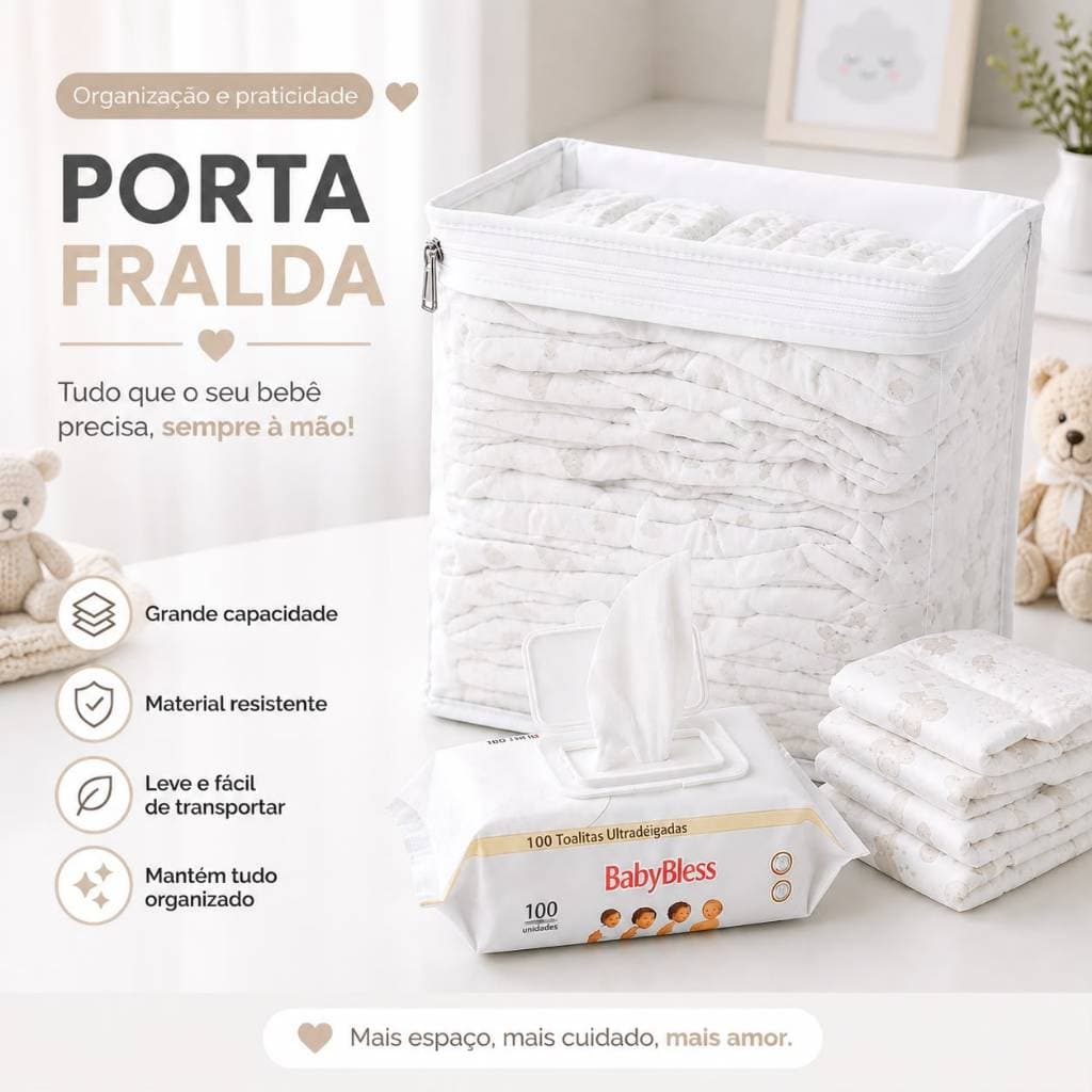 2 Nécessaire Organizador Bolsa Mala Saída Maternidade Porta Fralda