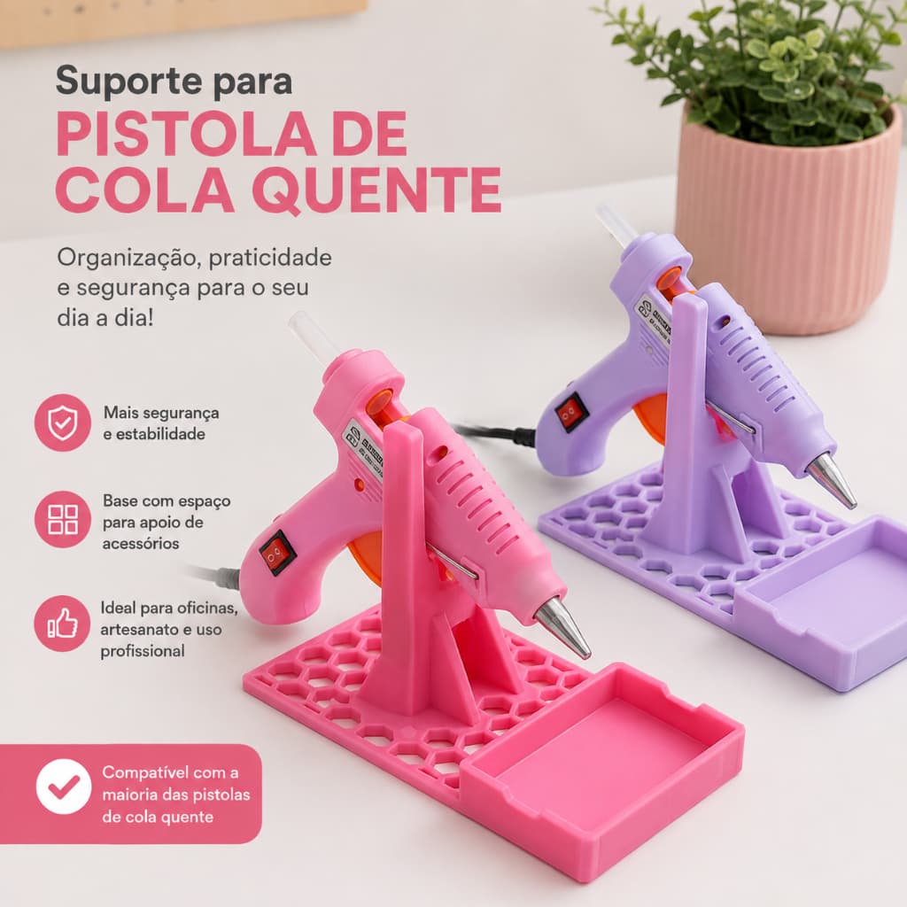 Suporte para Pistola de Cola Quente