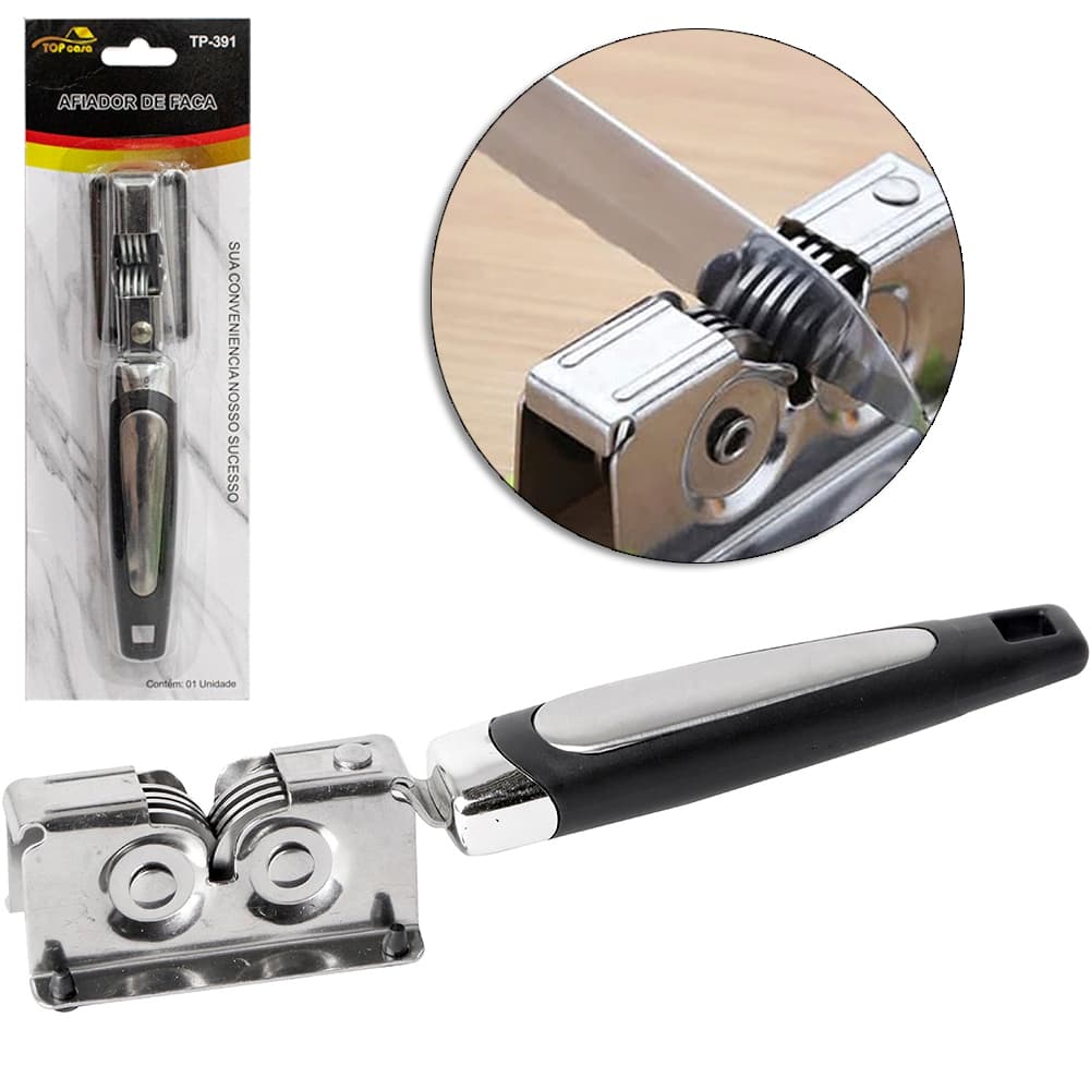 Amolador de Faca Afiador de Faca Inox Afiador Amolador de Facas e Tesouras para Uso Diário