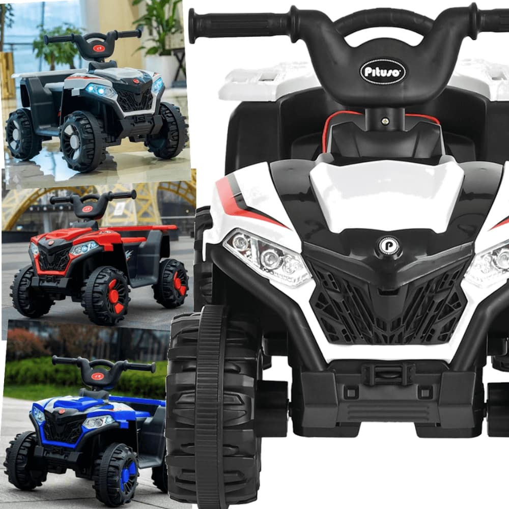 Quadriciclo Eletrico Infantil Carrinho de Passeio 6V Zippy Toys Musicas e Luzes Grande