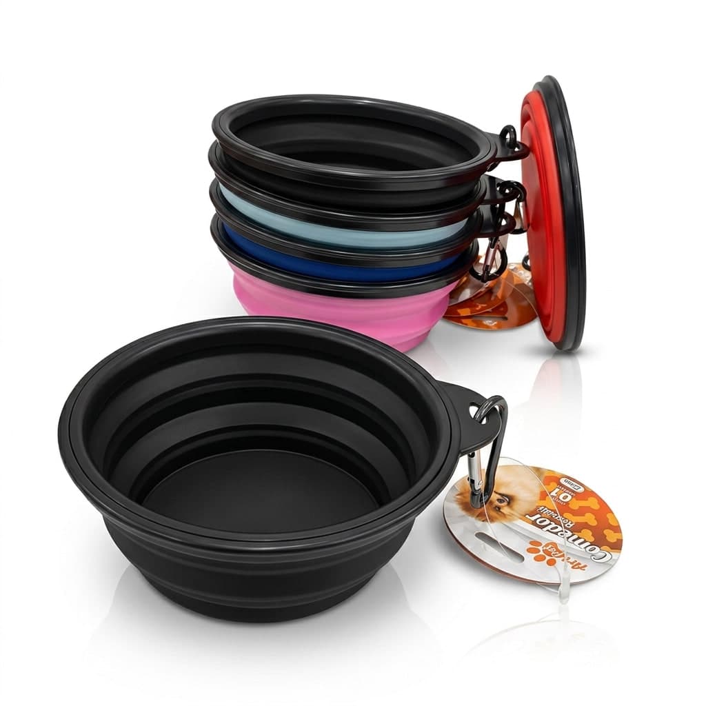 Comedouro Silicone Retrátil Art Pet 13cm Dobrável para Pets Viagem Prático e Compacto