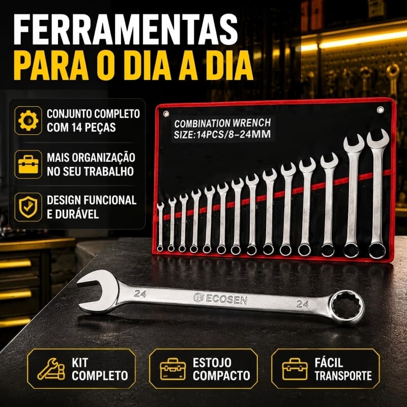 Chave combinada Aço Especial Cromada Profissional combinação resistente à corrosão alta qualidade
