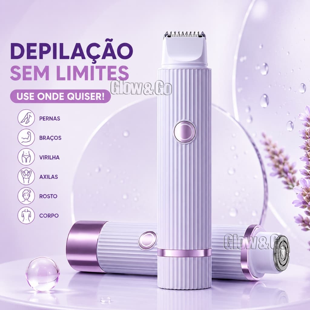 Depilador Removedor De Pelos  Facial e Corporal Sem fio Recarregável