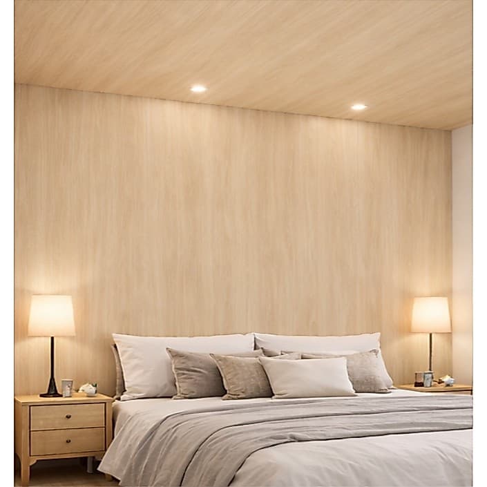 Papel de Parede Carvalho Claro Clean Decoração Teto