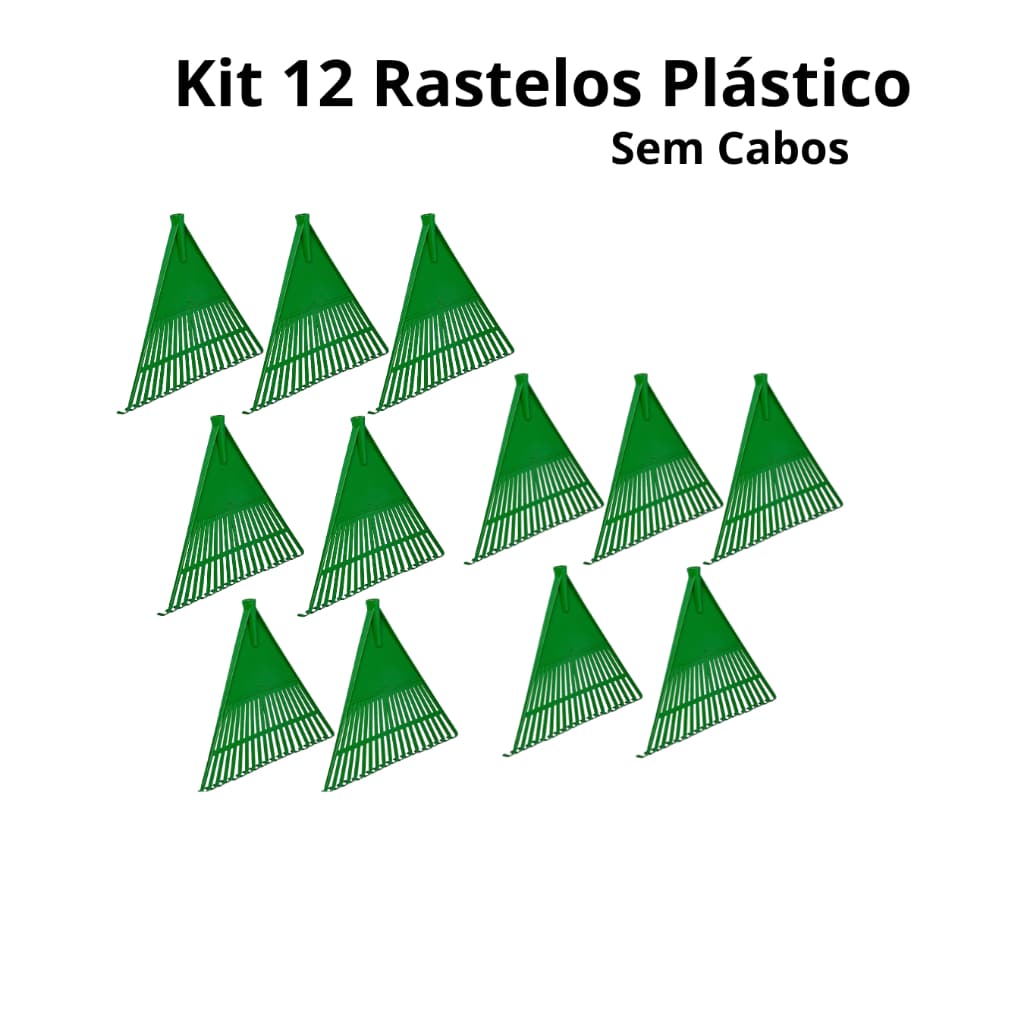 KIT 12 RASTELOS PLÁSTICOS SEM CABOS