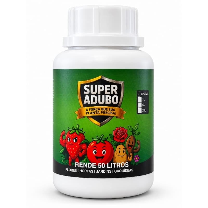 SUPER ADUBO/ foliar/fertilizante/flores/horta/orquídeas/completo