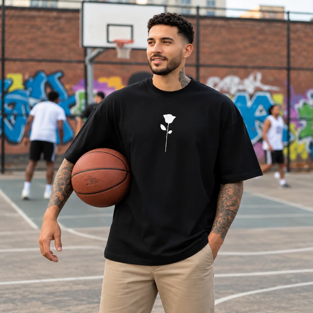 Camiseta Oversized Treino Academia dia a dia Camiseta Larga Streetwear Algodão