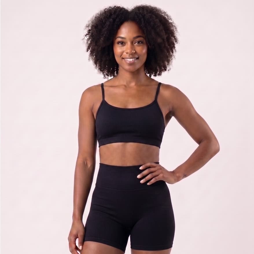 Conjunto Fitness Feminino Top e Shorts para Exercícios Academia e Treino
