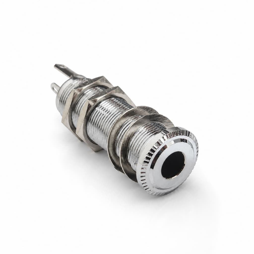 Jack P10 Stereo Cilindrico Guitarra Baixo Cromado