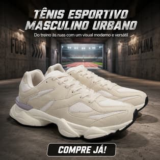 Tênis Masculino Esportivo com visual moderno- ENVIO IMEDIATO GARANTA JÁ O SEU