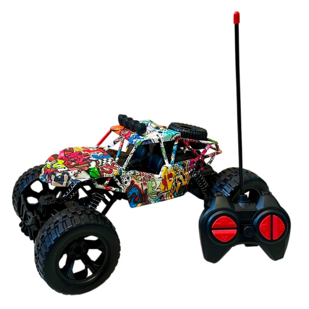 Carrinho Controle Remoto Off Road 4x4 Buggy Monster Truck Escala 1:16 Infantil Pneus Grandes Aventura