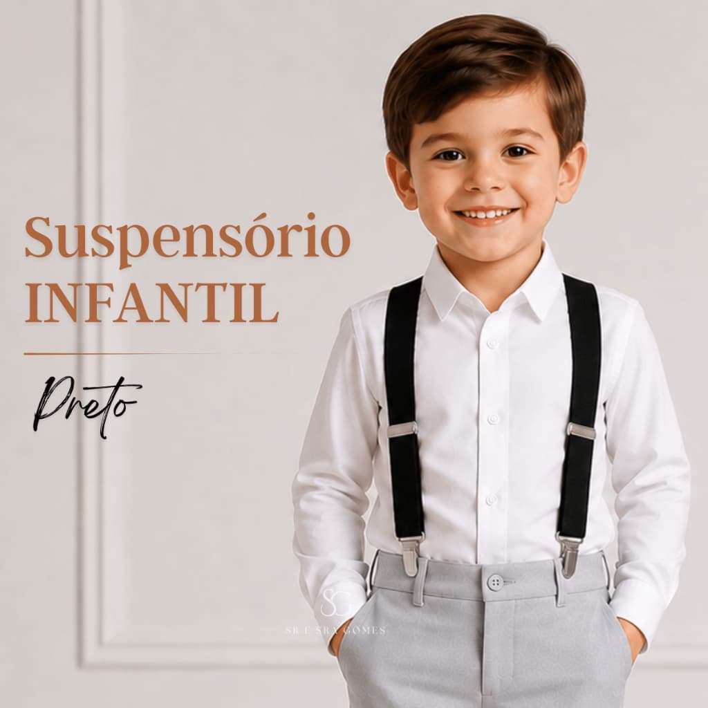 Suspensório Preto Infantil HALLOWEEN