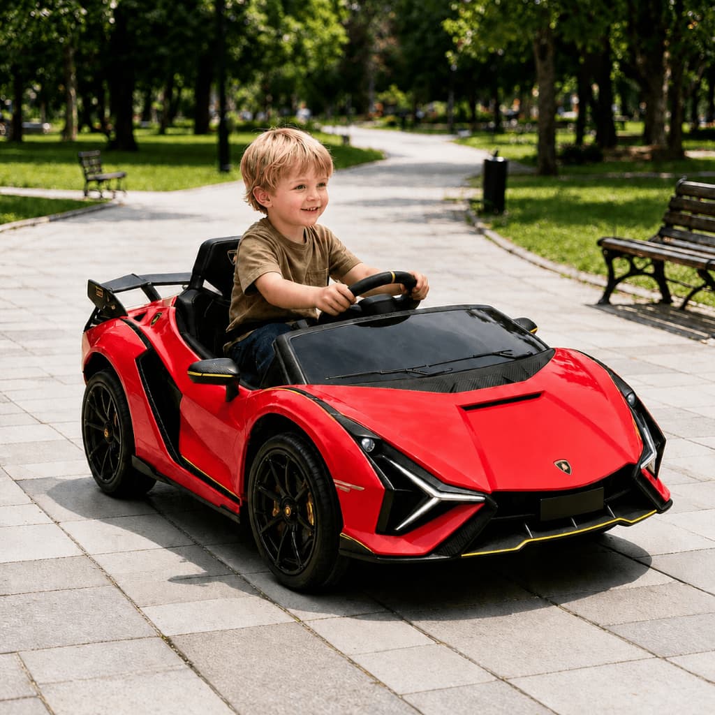 Mini Carro Eletrico Infantil Lamborghini Autentica licenciada Bateria Recarregável com Bluetooth e Rádio FM