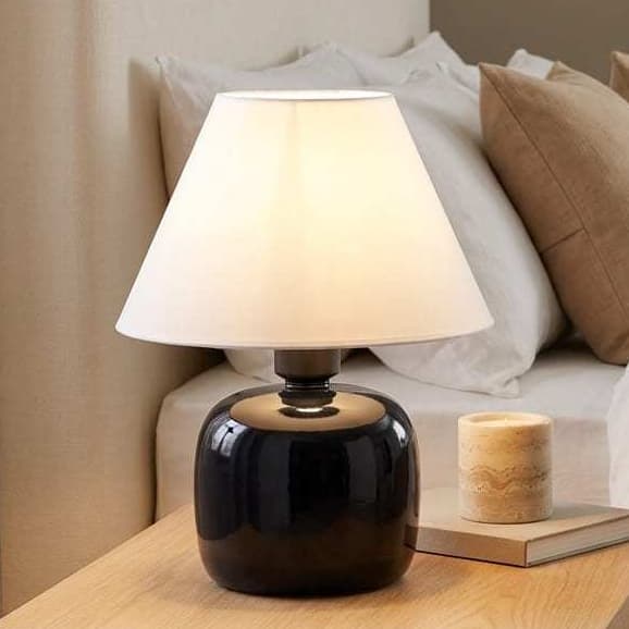 Abajur Luminária de Cerâmica Sofisticado Elegante Quarto Sala Escritório