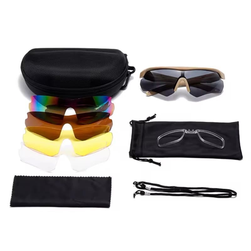 Óculos Esportivo 5 em 1 lentes polarizadas ciclismo UV 400 pesca corrida de rua