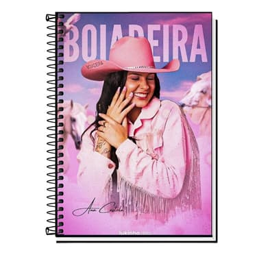 Caderno Universitário |Ana Castela | Capa Dura & Espiral 1,10,15 e 20 Matérias.