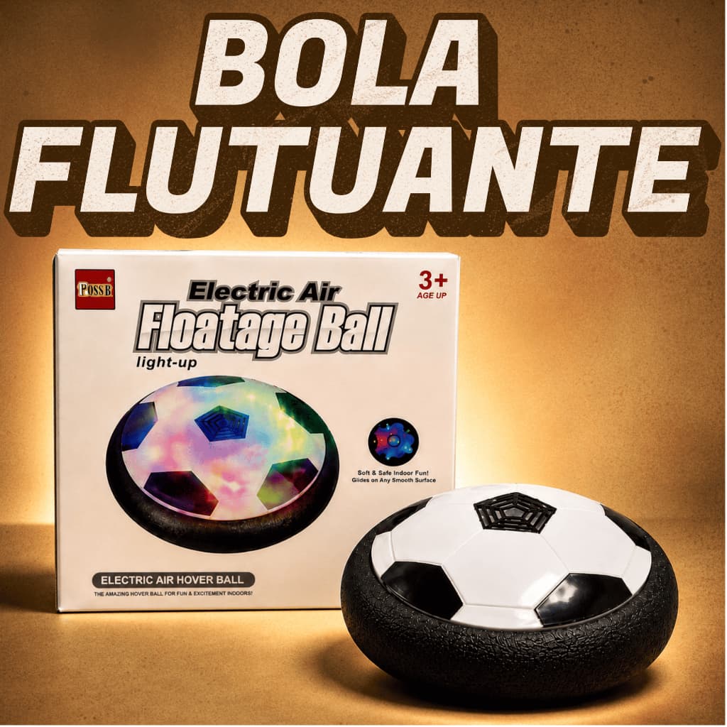 Bola Flutuante Infantil Hover Ball – Brinquedo com Luz LED e Tecnologia de Deslização para Dentro de Casa