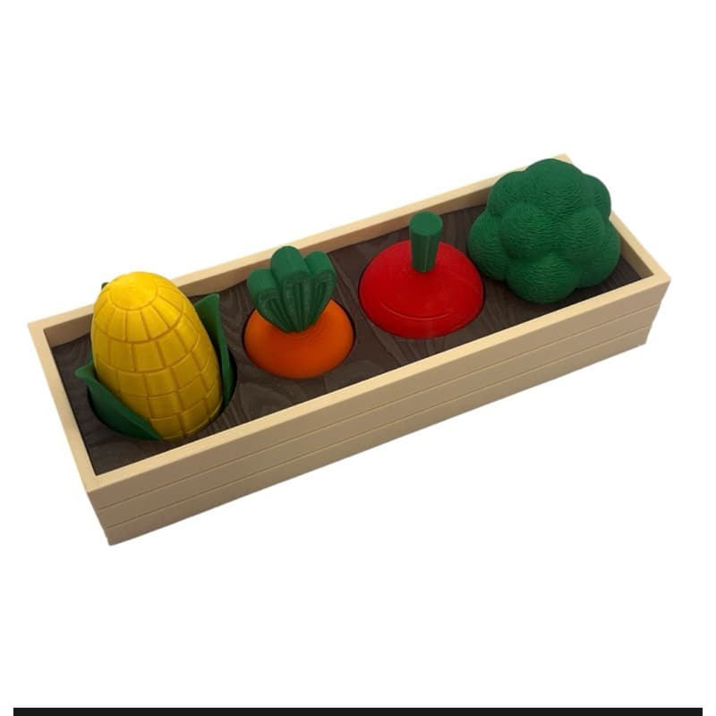 Horta Sensorial I Brinquedo Sensorial I Interativa Desenvolvimento Infantil I Milho,Cenoura,Rabanete,Brócolis