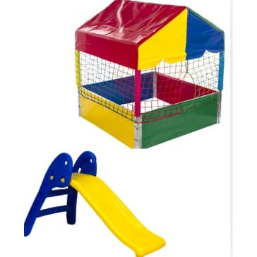 Kit de Brinquedos Infantil – Piscina 1x1 Completa + Escorregador Baby para Diversão Garantida