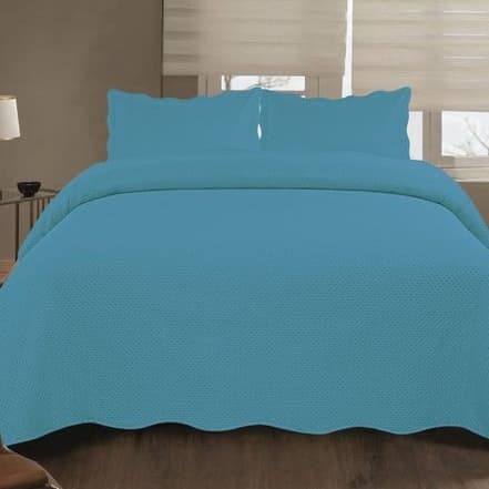 Jogo De Colcha Para Cama Lisa Ultrassonic Urban Casal 220x240cm Cobre Leito Com Fronha Porta Travesseiro Verde Piscina