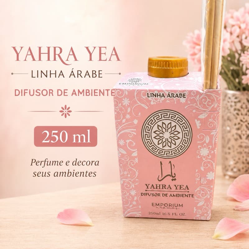 Difusor de Ambiente Yahra Yea Linha Árabe Emporium Aromas 250ml com Varetas