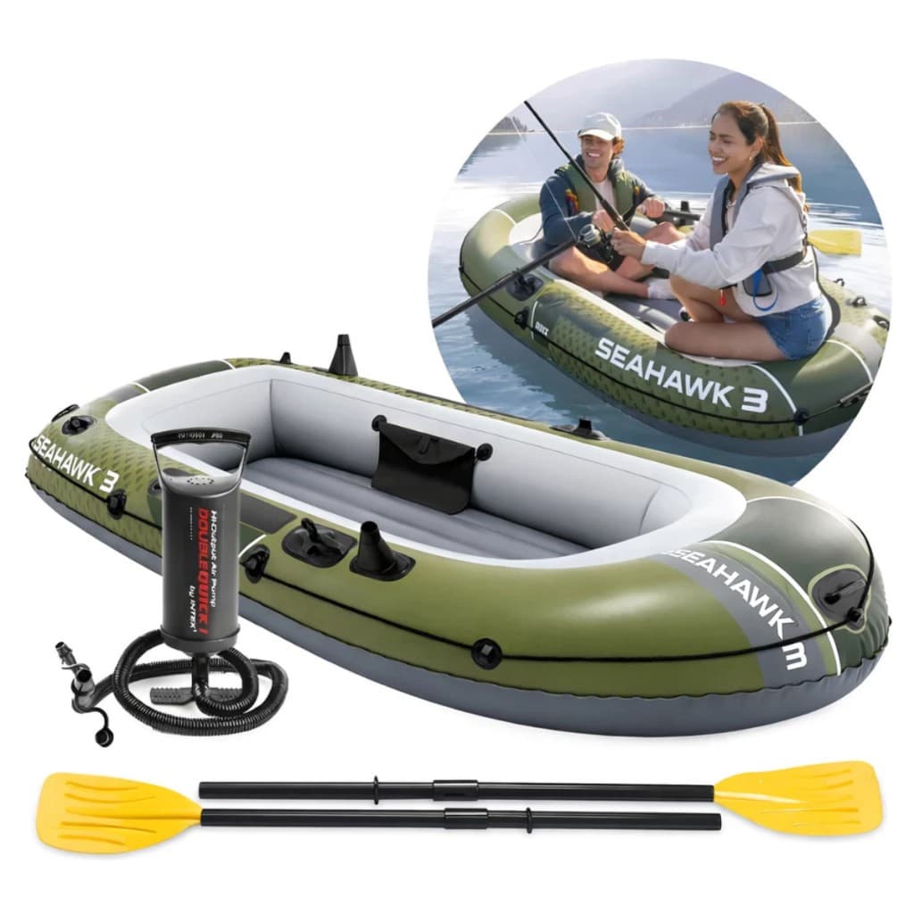 Bote Inflável Intex Seahawk 3 com par de remos e bomba de inflar #66333
