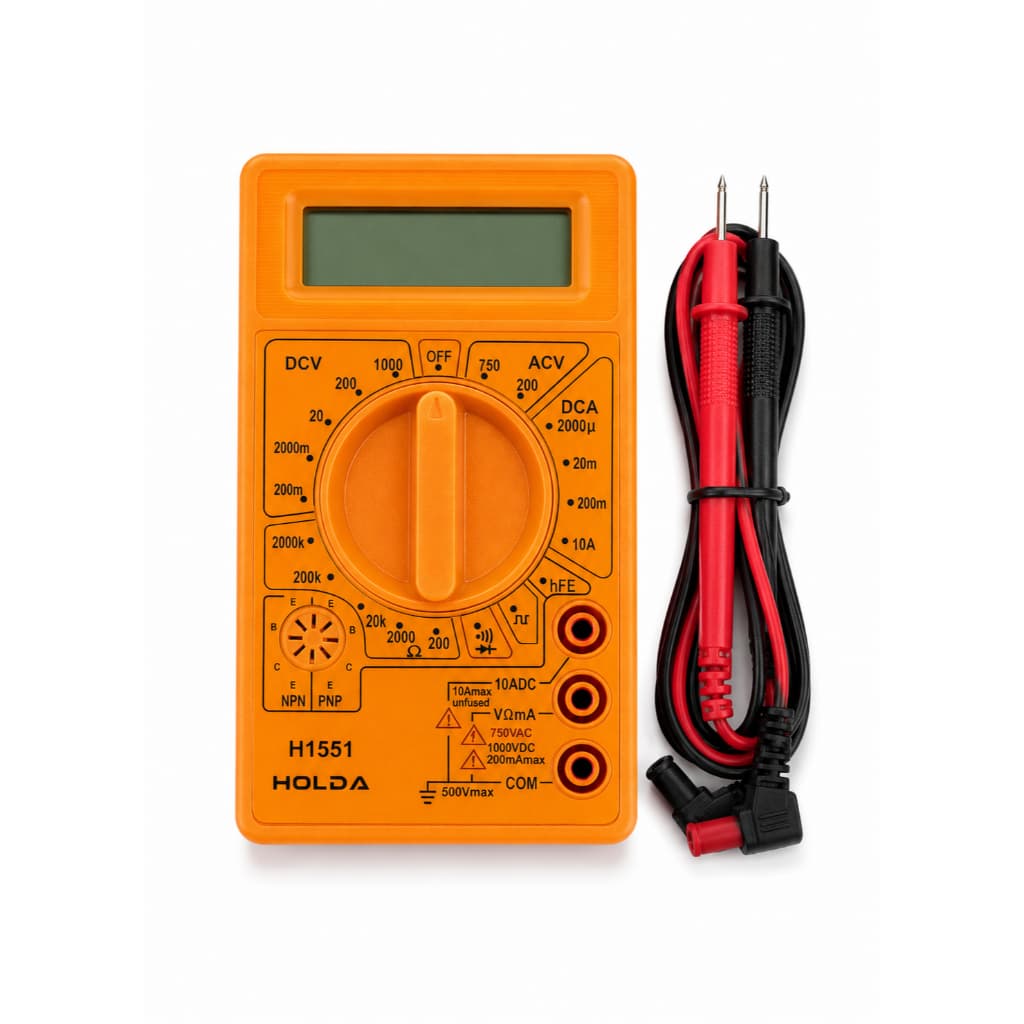Multímetro Digital Holdа H1551 Profissional Teste de Voltagem Corrente Resistência com Bateria
